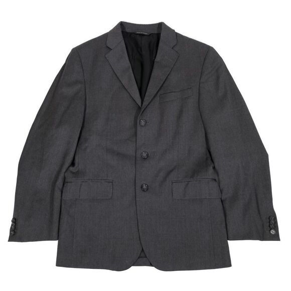 Banana Republic Modern 100% Wool Old Money 3-Button Blazer Jacket 38S Dark Gray - Picture 1 of 6